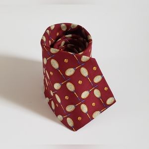 Polo by Ralph Lauren Men's Tie with Tennis Racket Print 100% Silk